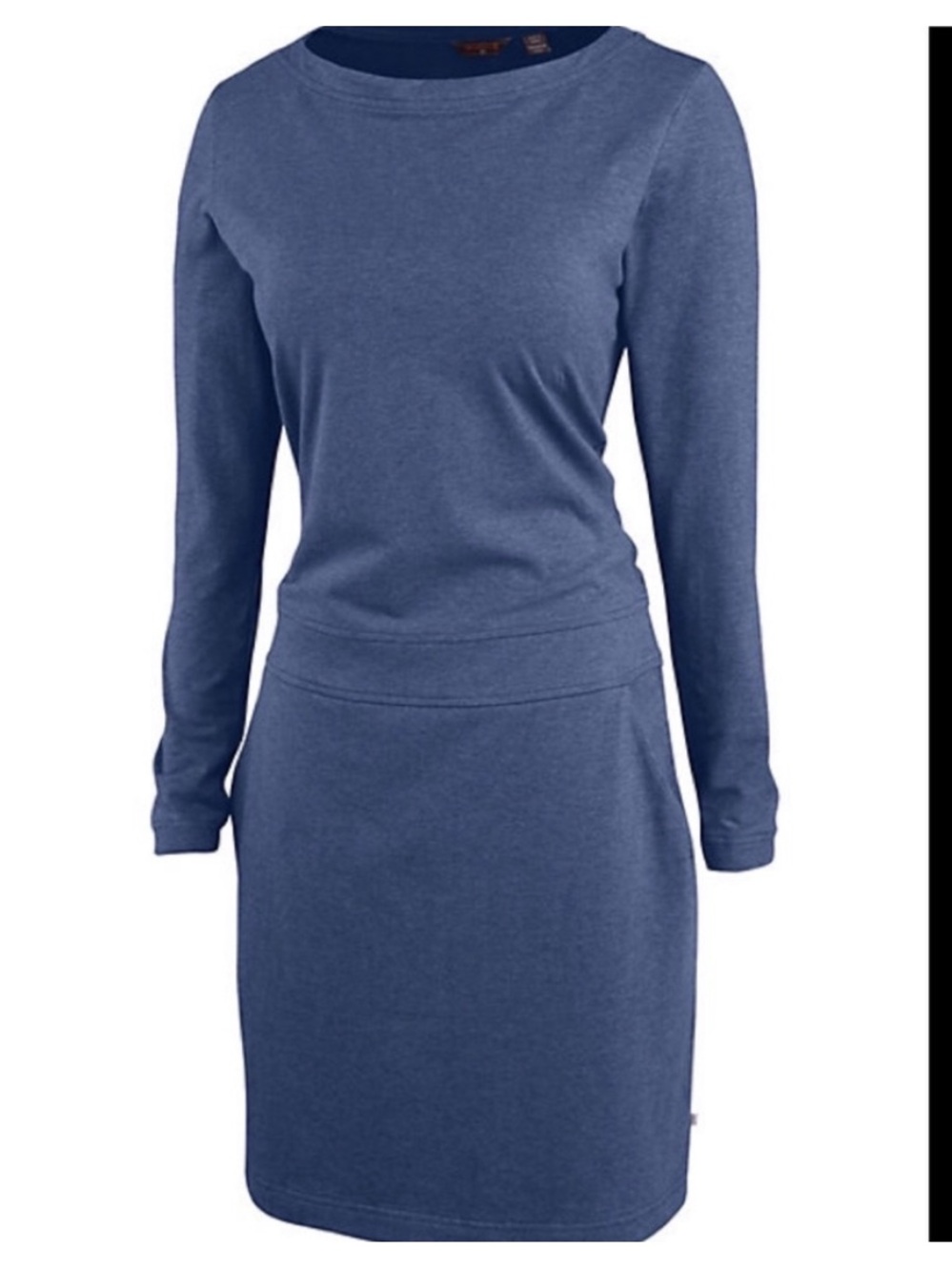 NWT Merrell Marcy Long Sleeve Cotton Wool Blend Pocket Dress Dusk Blue Small